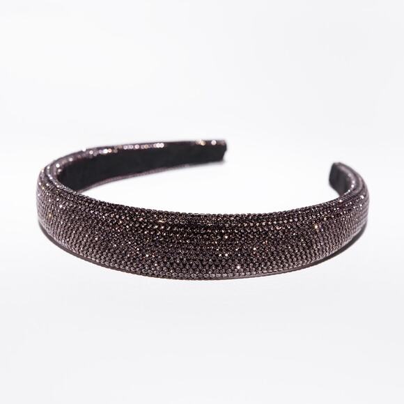 Grey Sparkly Rhinestone Headband Hair Accessory Bling - Picture 6 of 7
